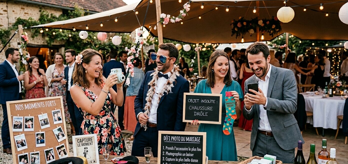 Défi photo mariage : l’animation parfaite pour récolter un maximum de souvenirs de vos invités